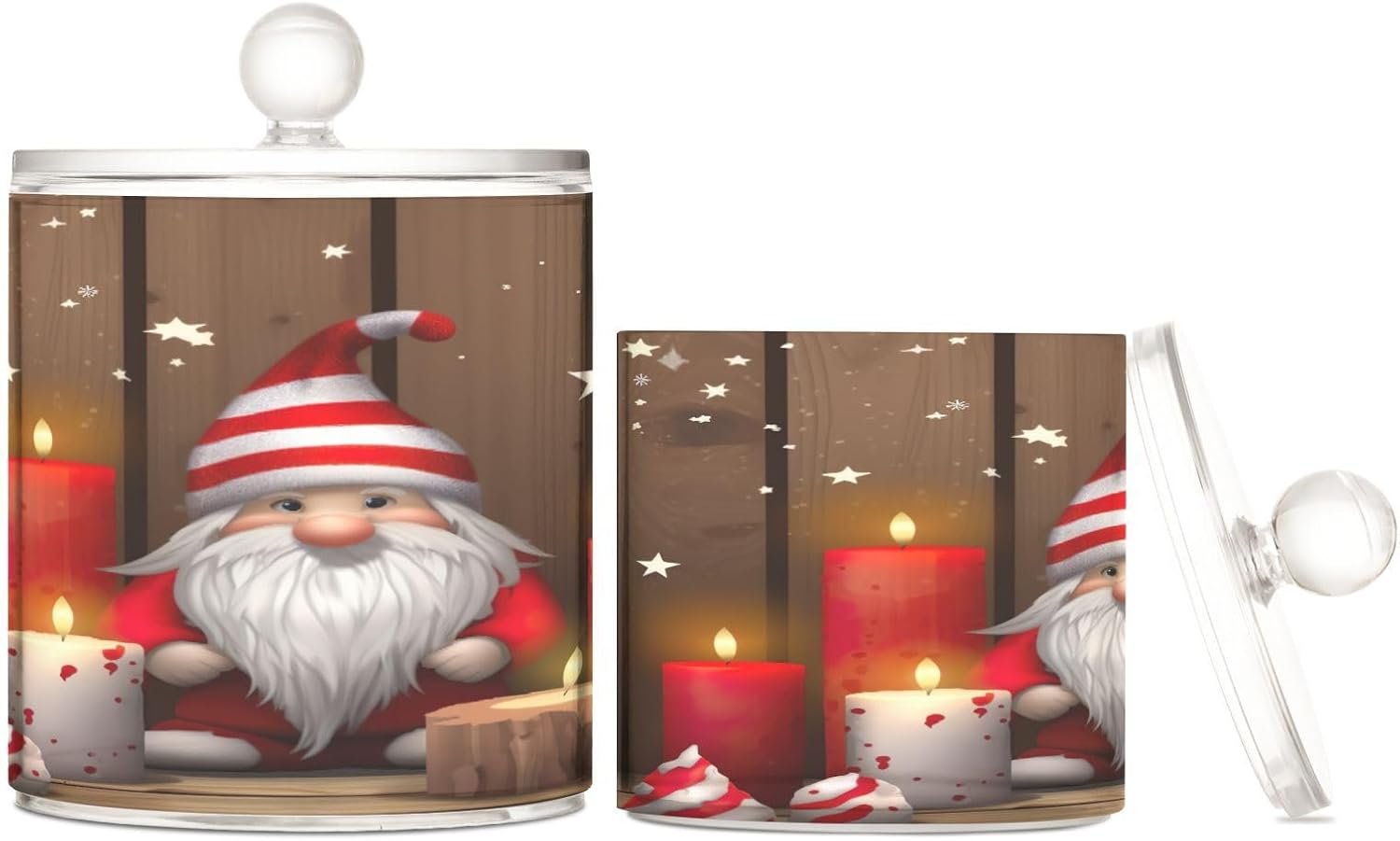 Santa Claus Candle Holder Organizer 2-Pack