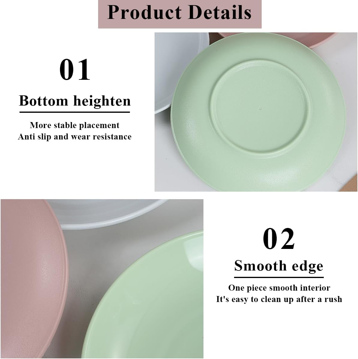 Evanda Plastic Plates Set of 8 - 78-inch