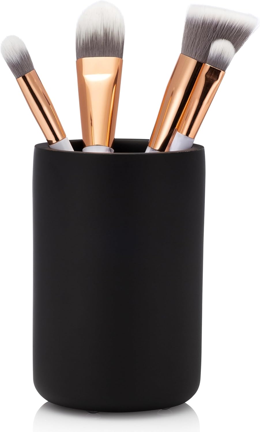 Essentra Home Matte Black Tumbler for Vanity Pencil Pen Makeup Brush Holder