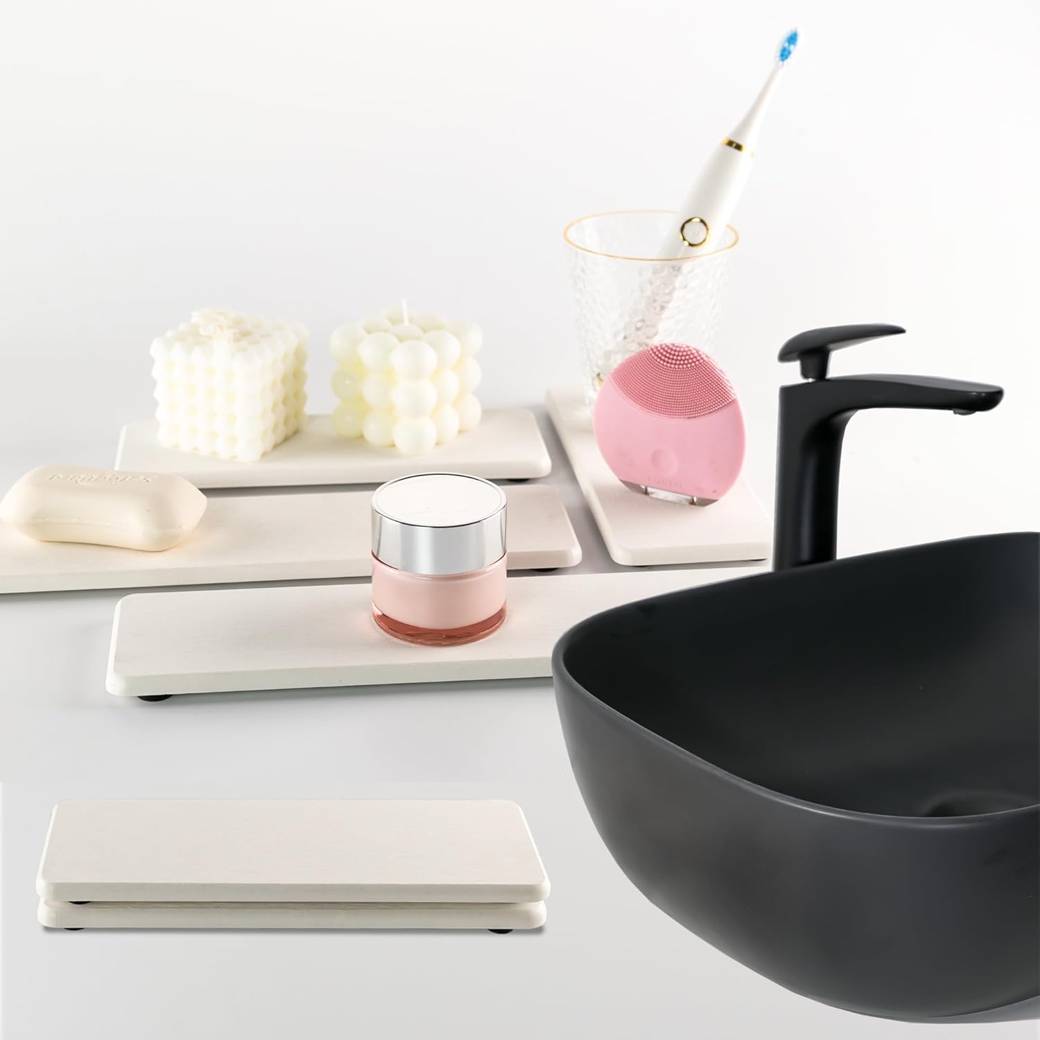 Natural Diatomite Coasters for the Bathroom
