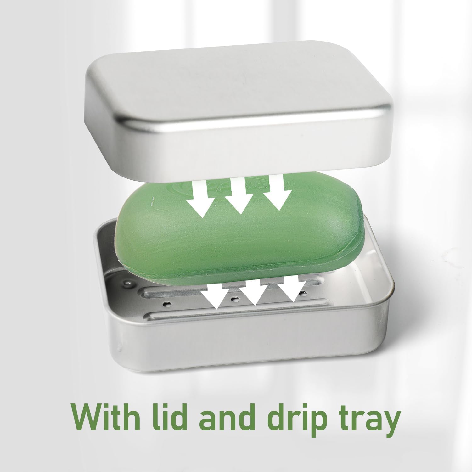 Two-Piece Aluminum Travel Soap Containers with Lid