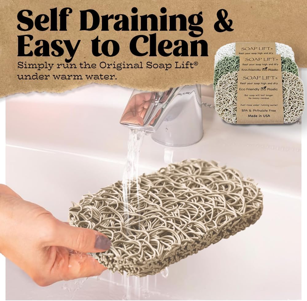 Soap Bar Holder with BPA-Free Bioplastic Design