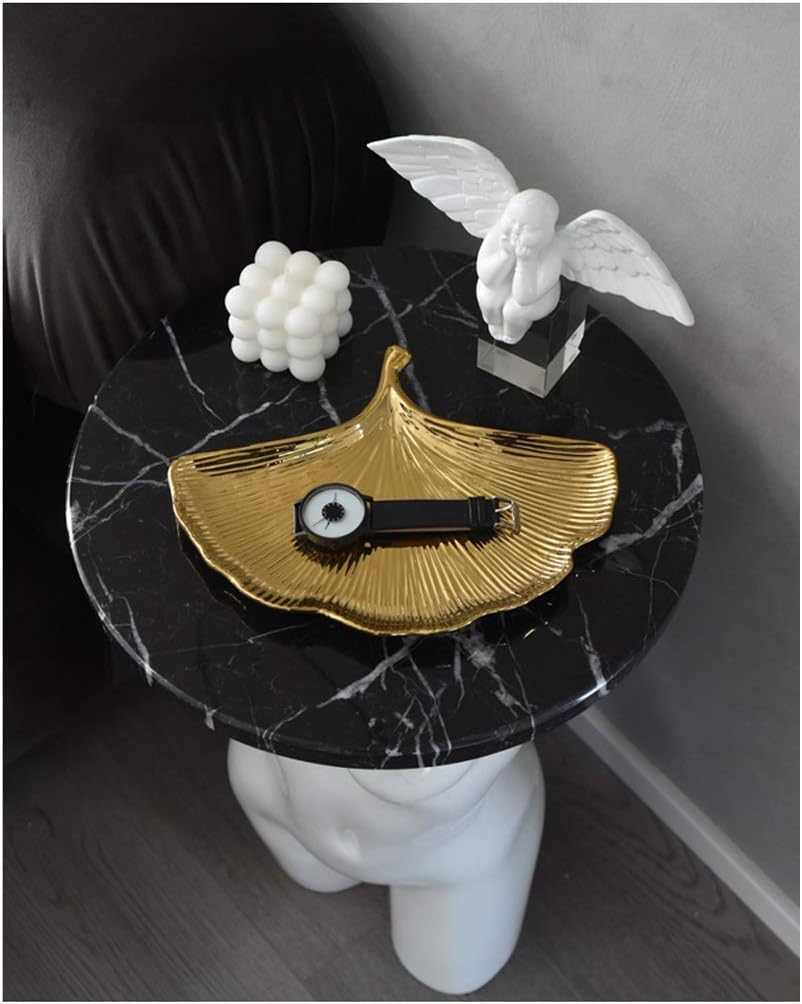 JAJKAFCL Gold Leaf Key Bowl Decor
