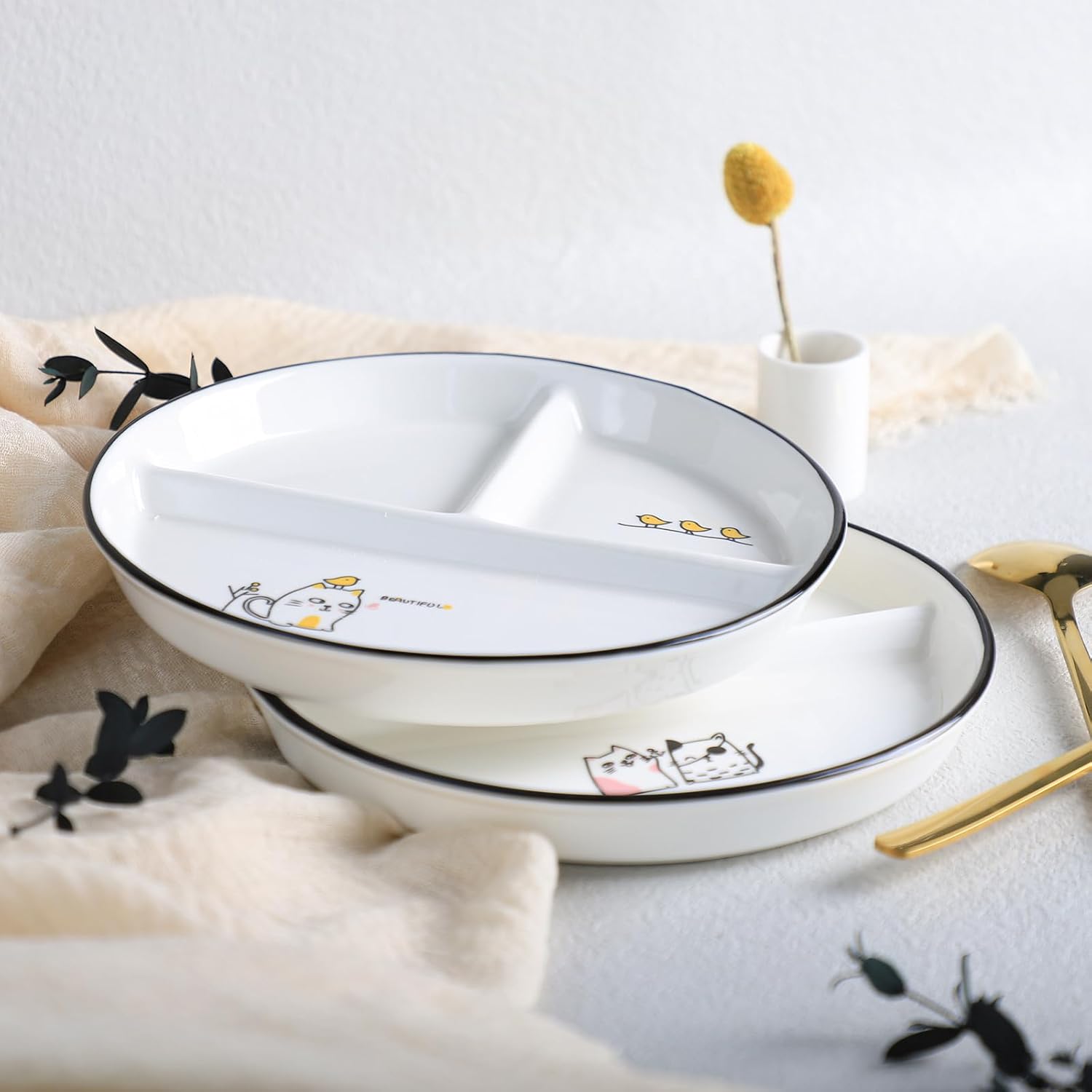 DINOSAUR DELIGHTS - CLAssy 8in Ceramic Plate for Balanced Meals