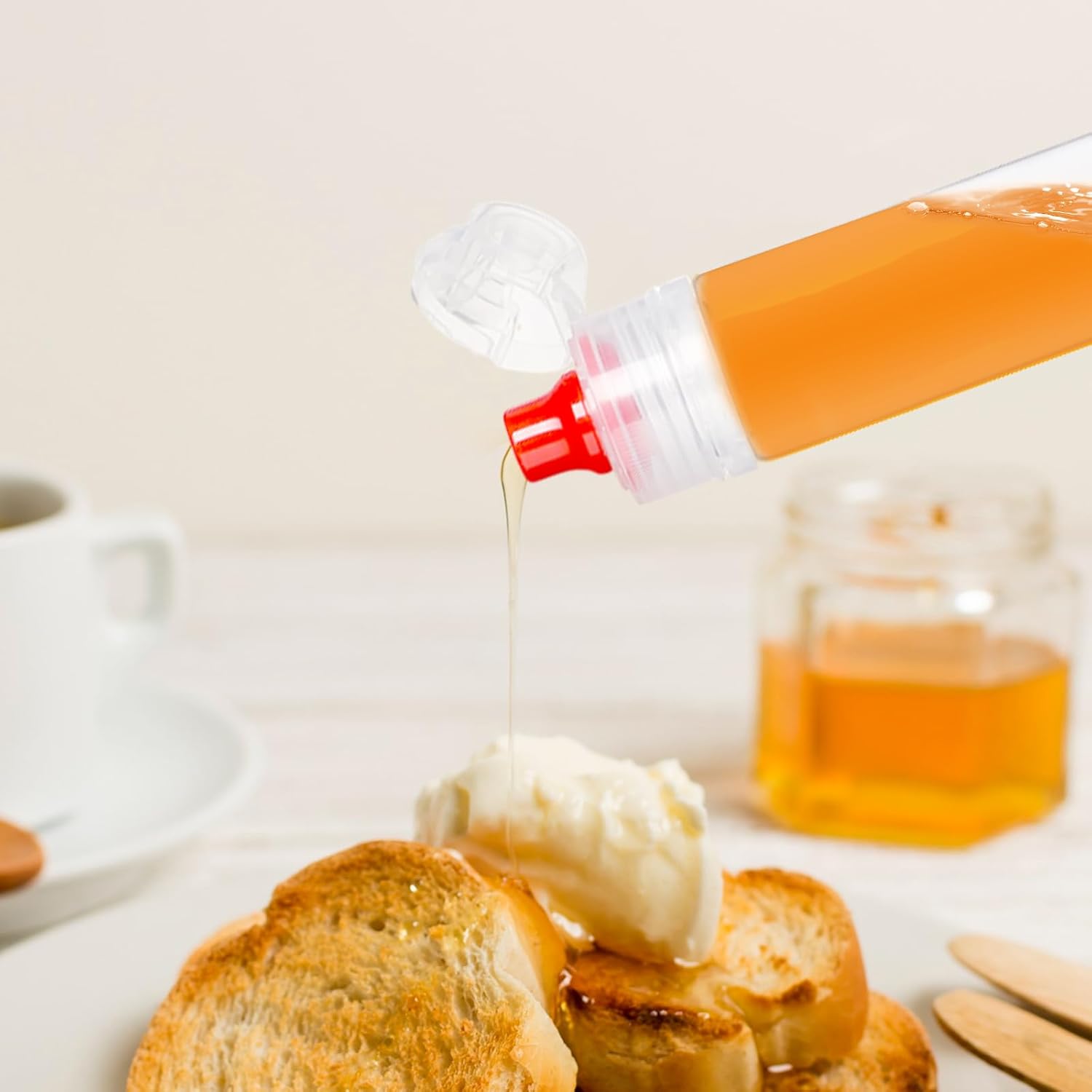 Raynag 8-Piece Honey Squeeze Bottle Set Reusable