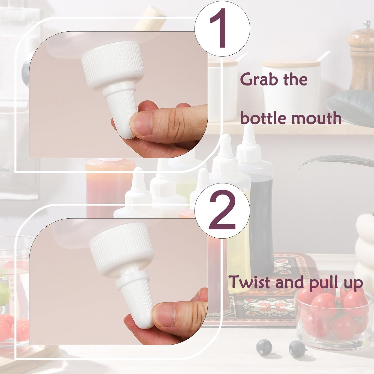 6-Piece Laughing Cow Squeeze Bottle Set