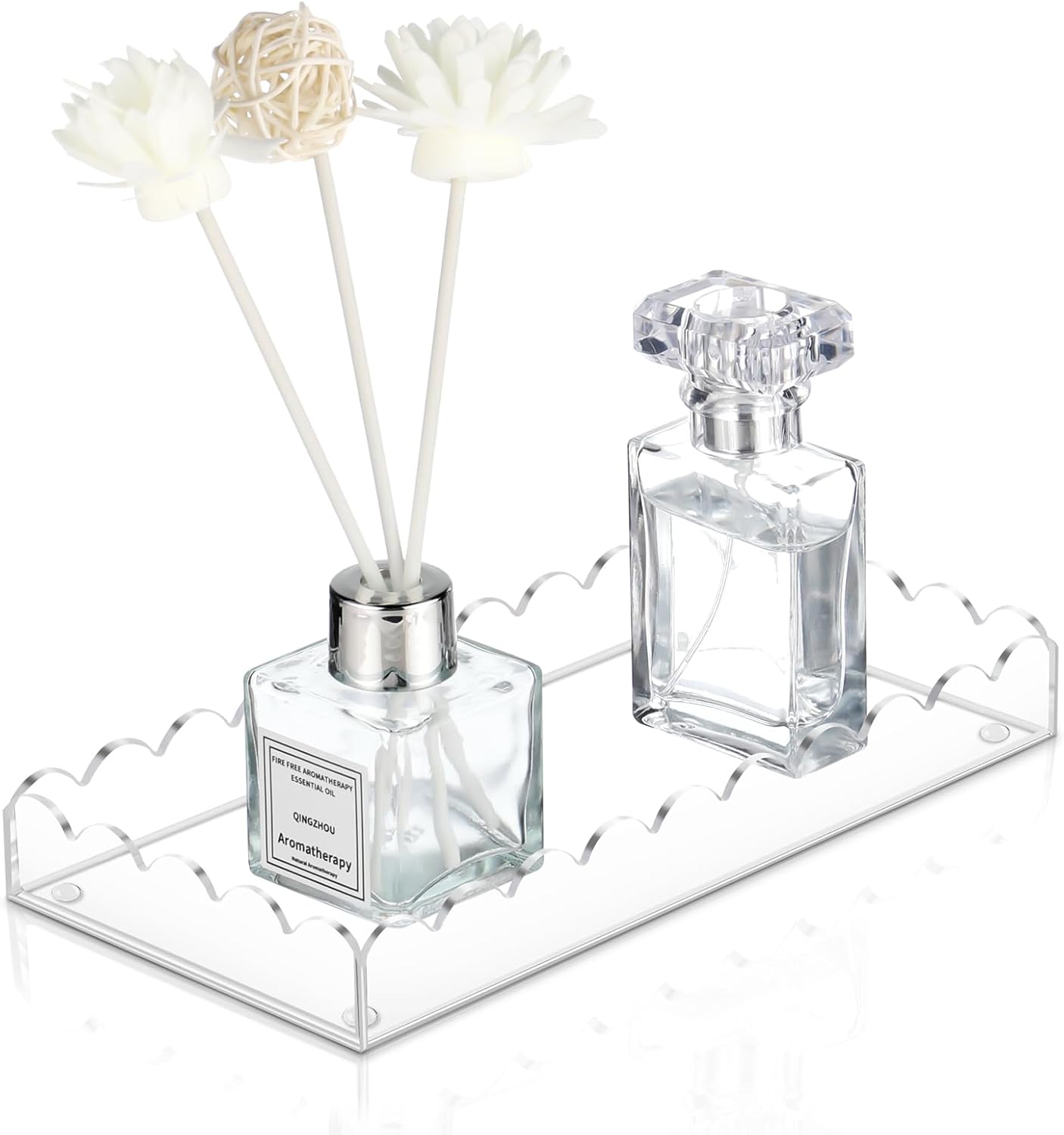 Elegant Acrylic Bathroom Vanity Tray