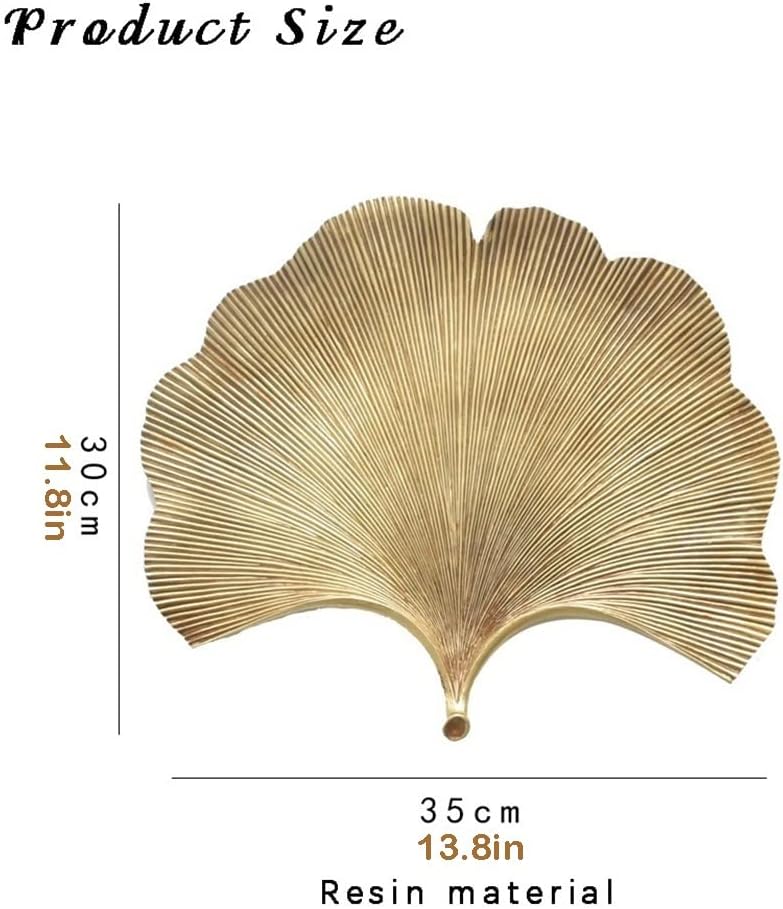 JAJKAFCL Gold Leaf Key Bowl Decor