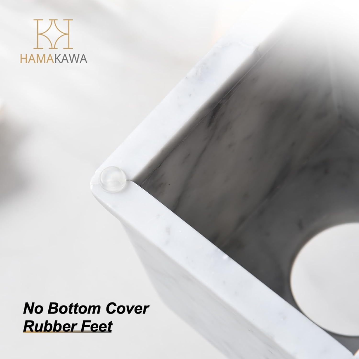 Natural Marble Tissue Box Cover Carrara White 6x6x57in Square Holder