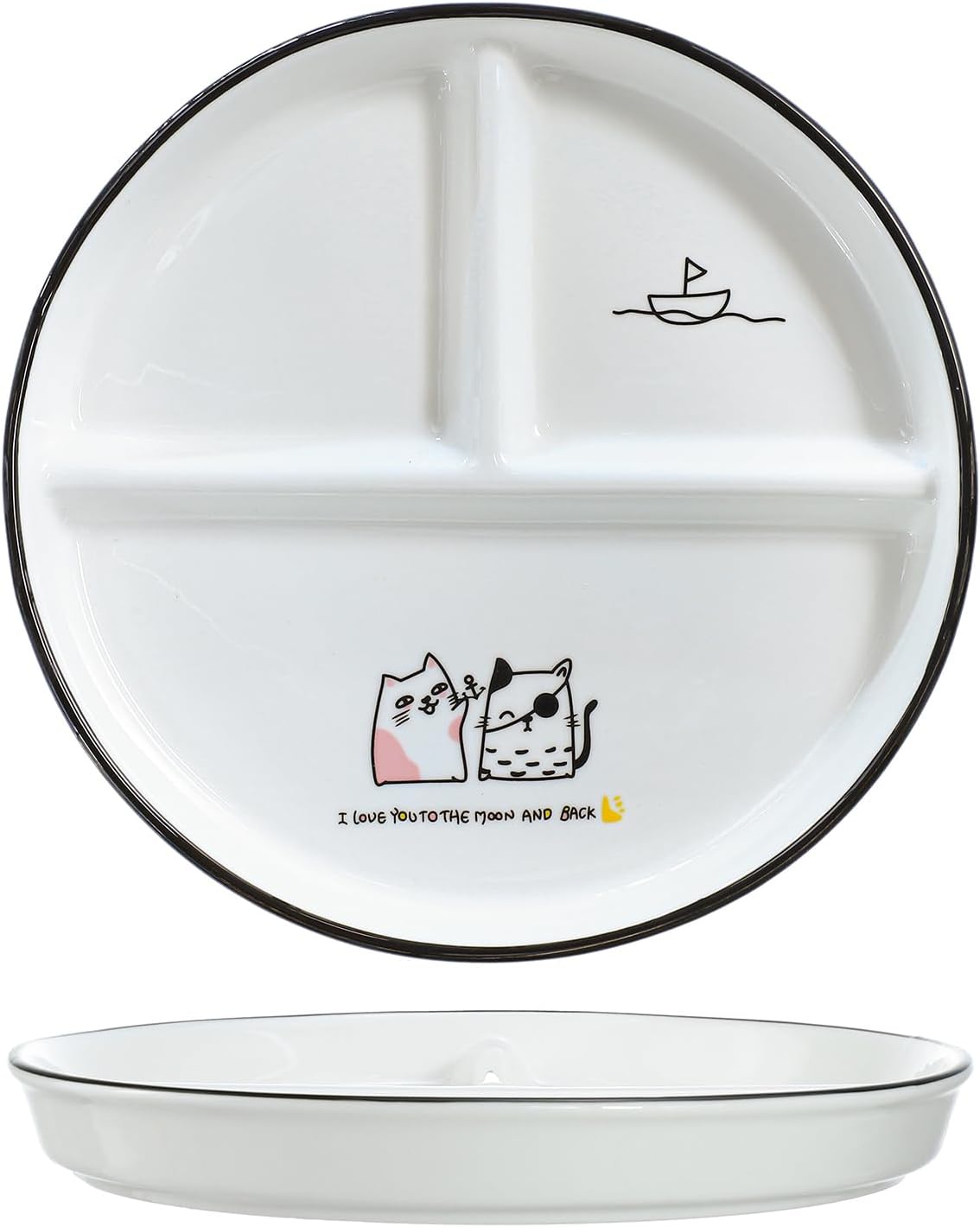 DINOSAUR DELIGHTS - CLAssy 8in Ceramic Plate for Balanced Meals