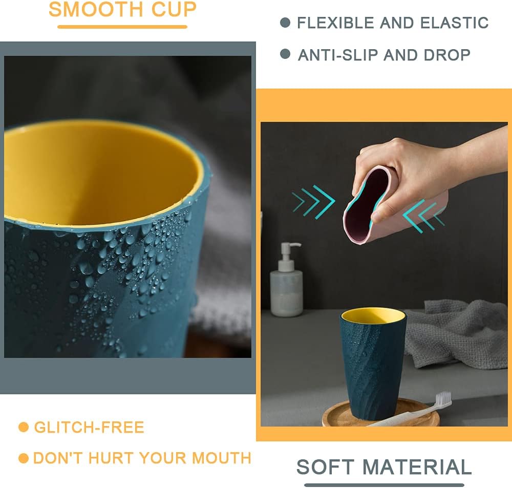 Sturdy Colorful 2-Pack Toothbrush Cup