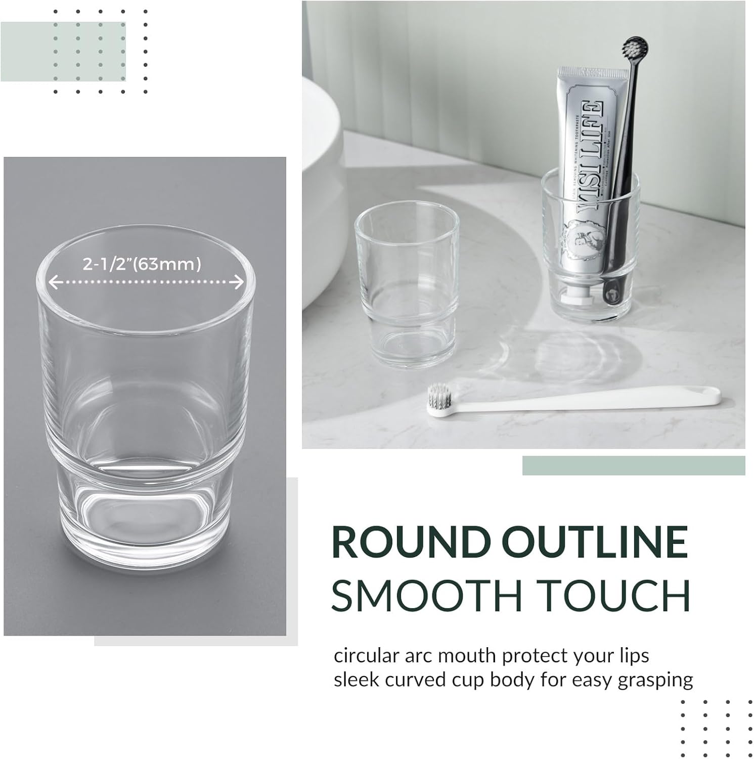 Premium Glass Toothbrush Holders