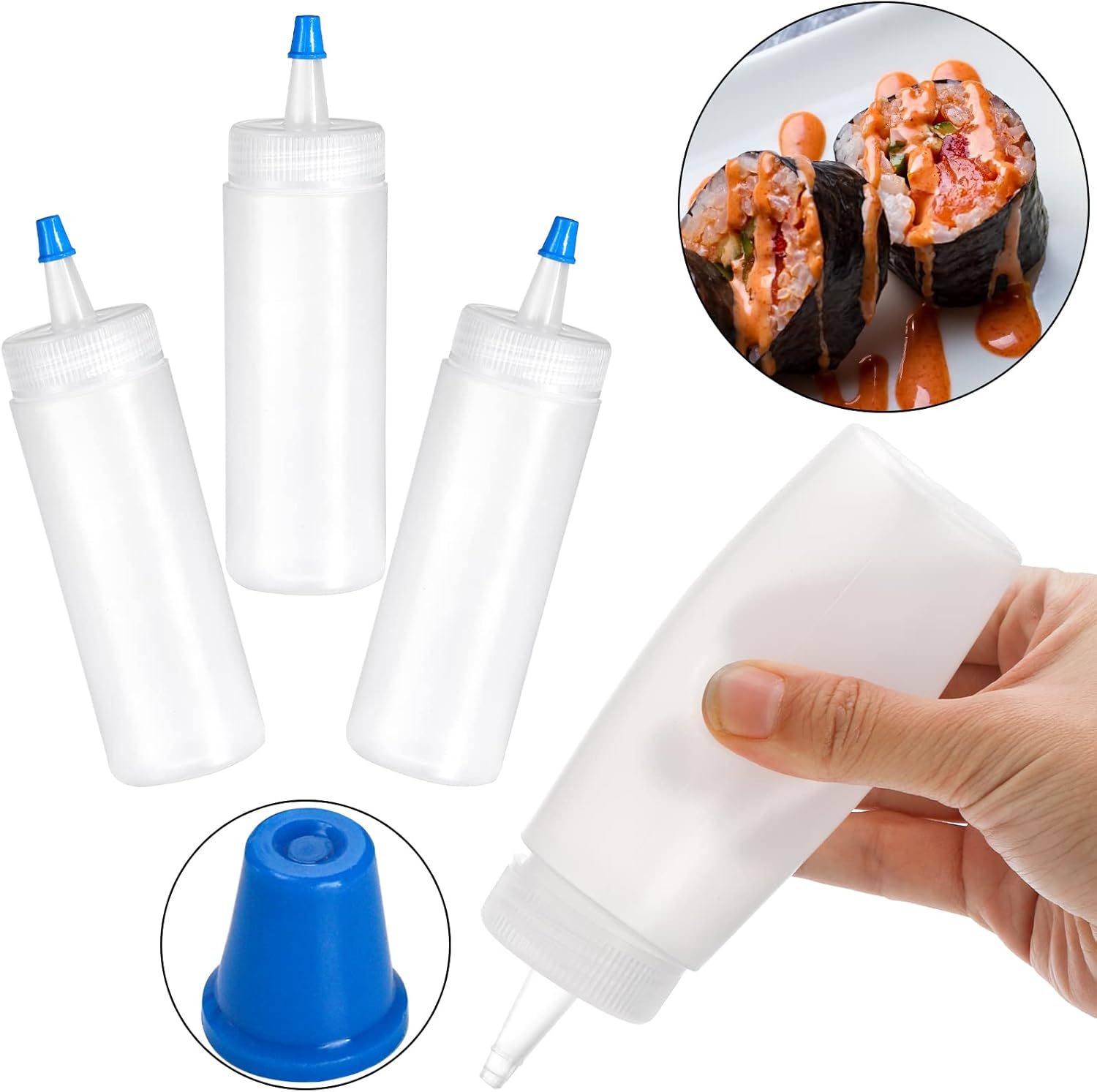 Fasmov Squeeze Bottle 40-Pack for Kits Salads and More