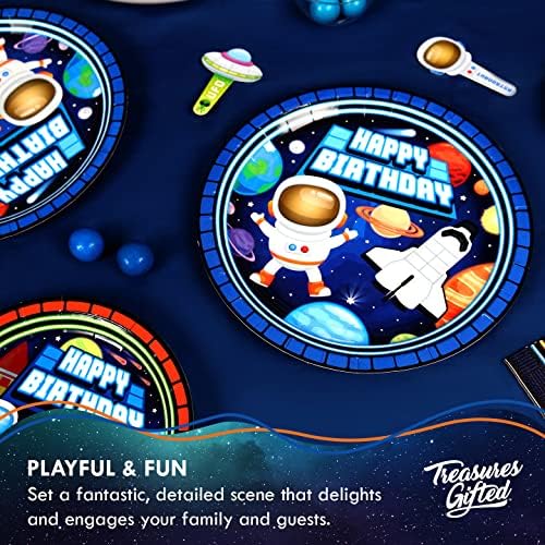 Outer Space Plates Set - Astronaut Party Decorations