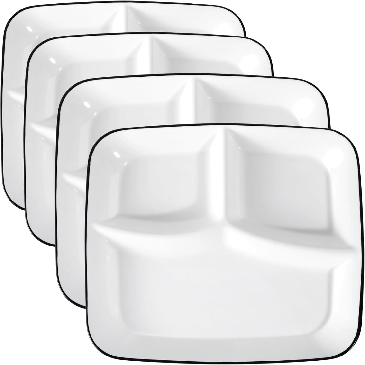 OMISTAR 4-Piece Portion Control Plates Set