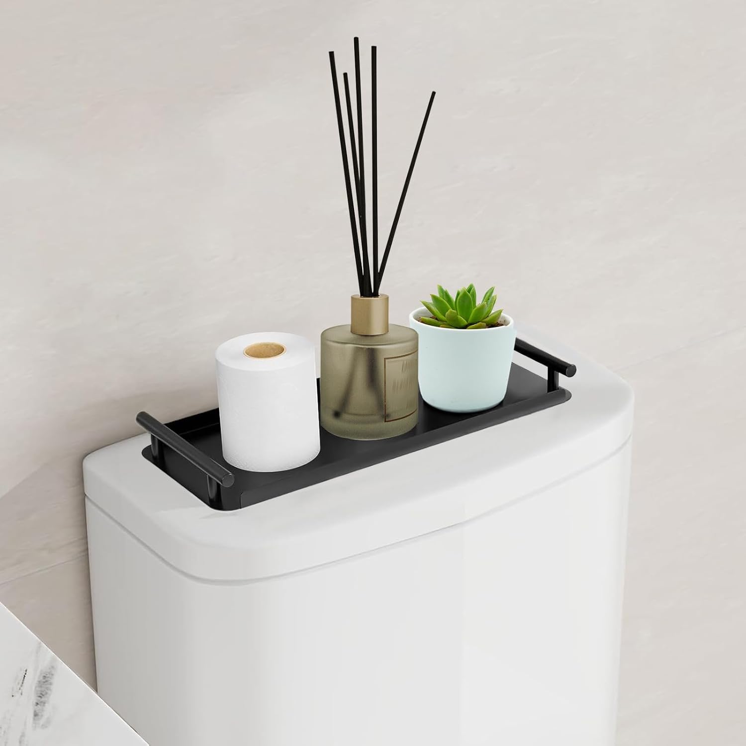 Sturdy Metal Toilet Basket with Handles for Bathroom Kitchen