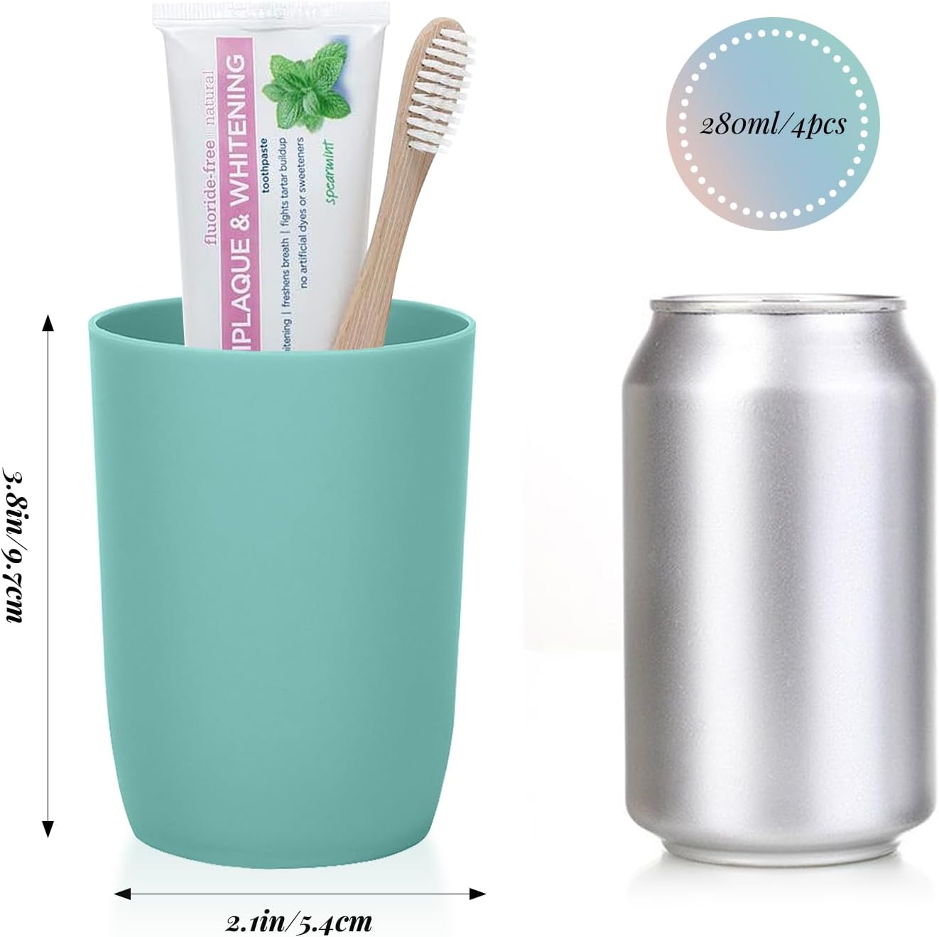 Stackable Toothbrush Cups Set of 4