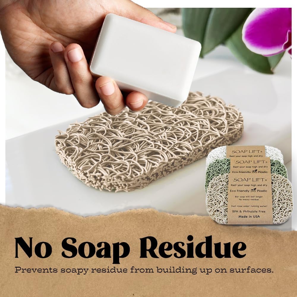 Soap Bar Holder with BPA-Free Bioplastic Design