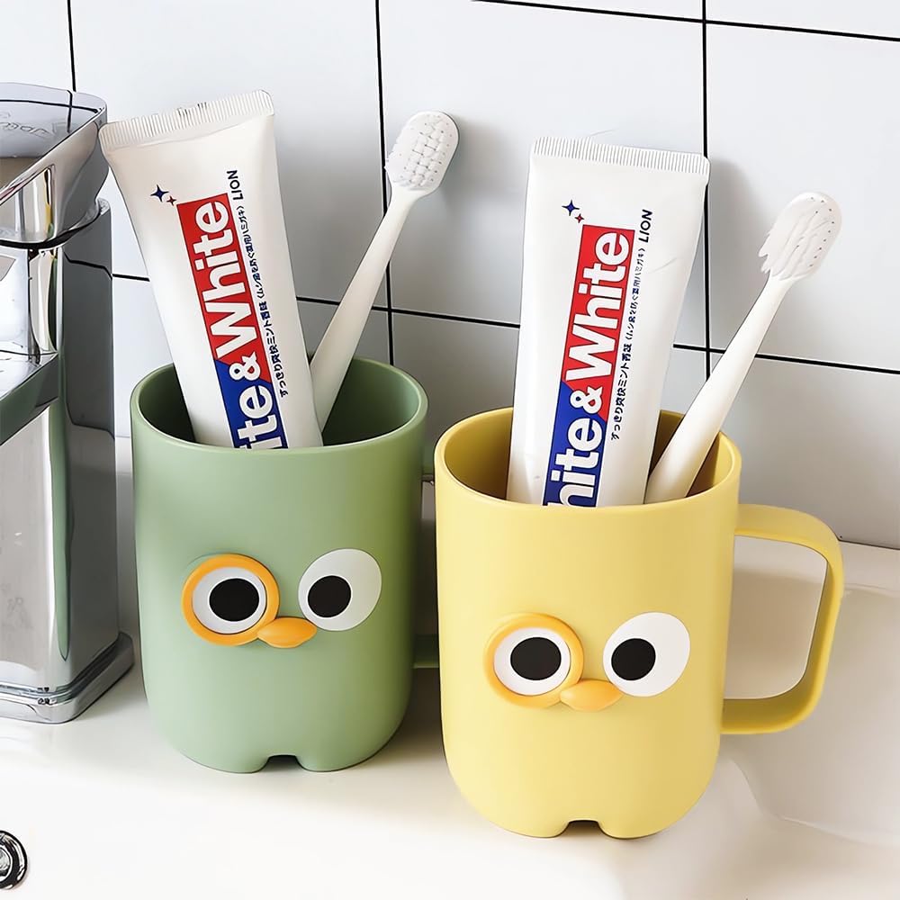 4-Piece Eco-Friendly cartoon Toothbrush Holders for Kids and Adults