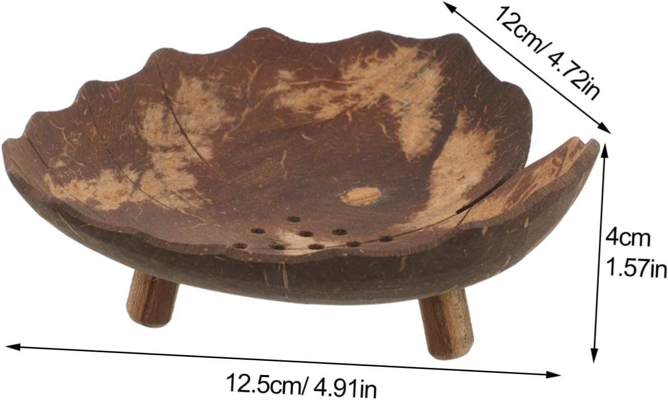Stylish Coconut Shell Soap Dish Holder for Bathroom