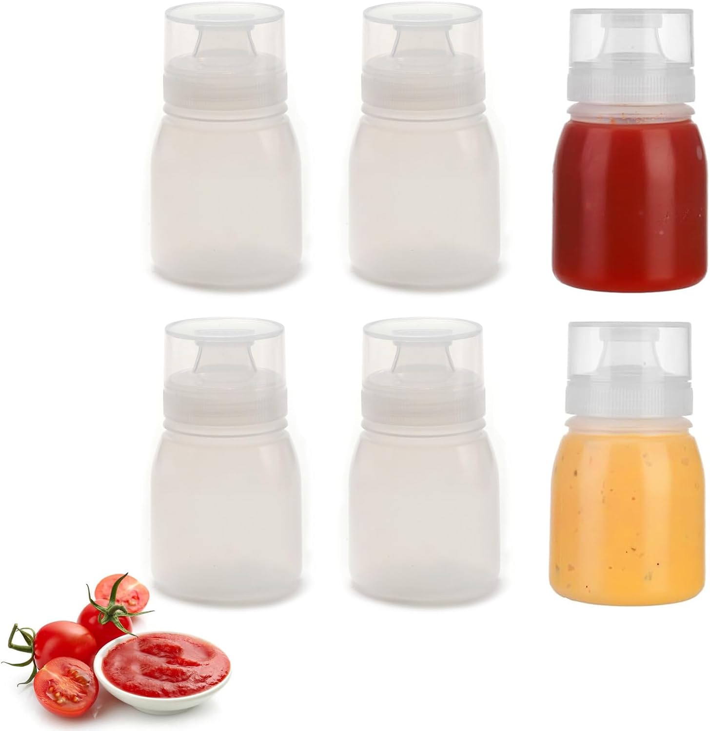 6-Piece Reusable Squeeze Bottles for Condiments