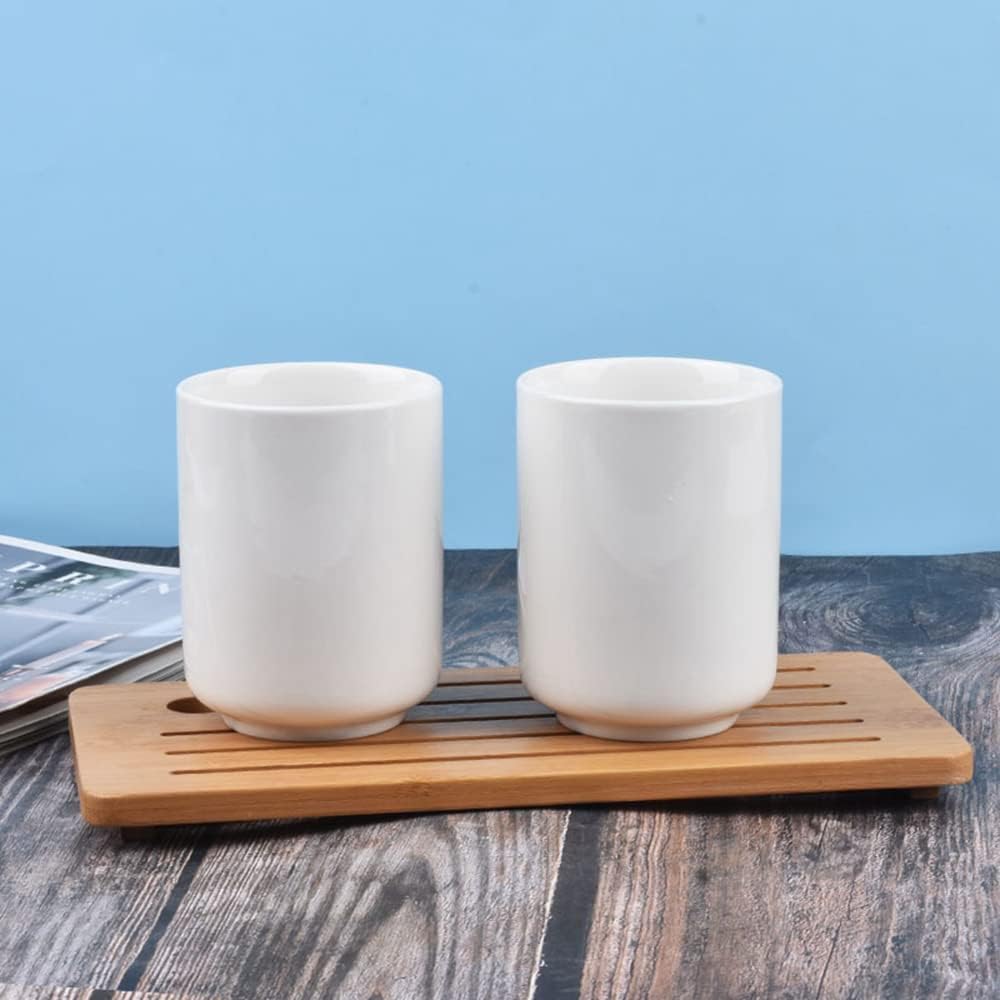 Modern Pure White Ceramic Handleless Mug