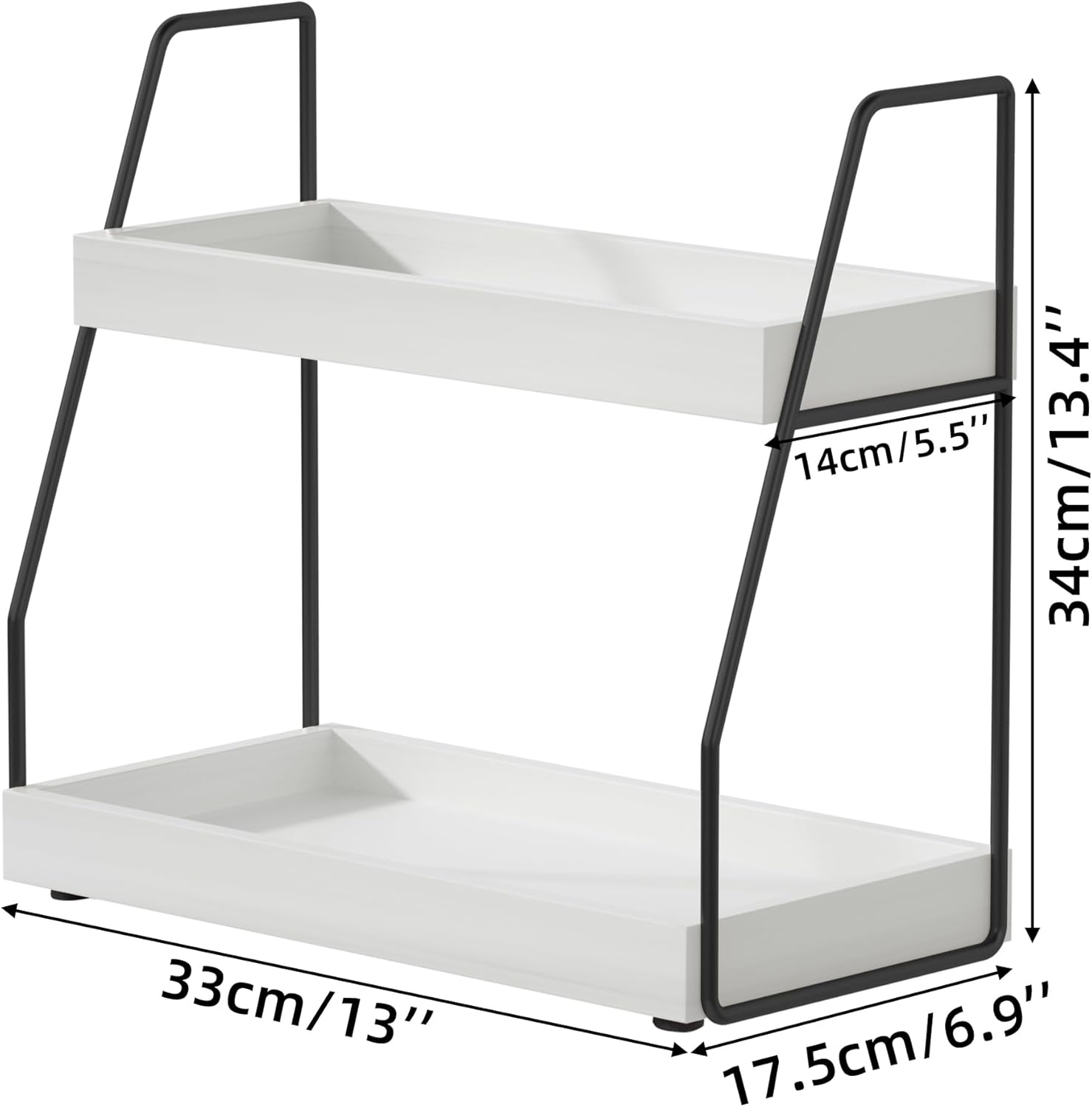 Space-Saving 2-Tier Bathroom Organizer Countertop