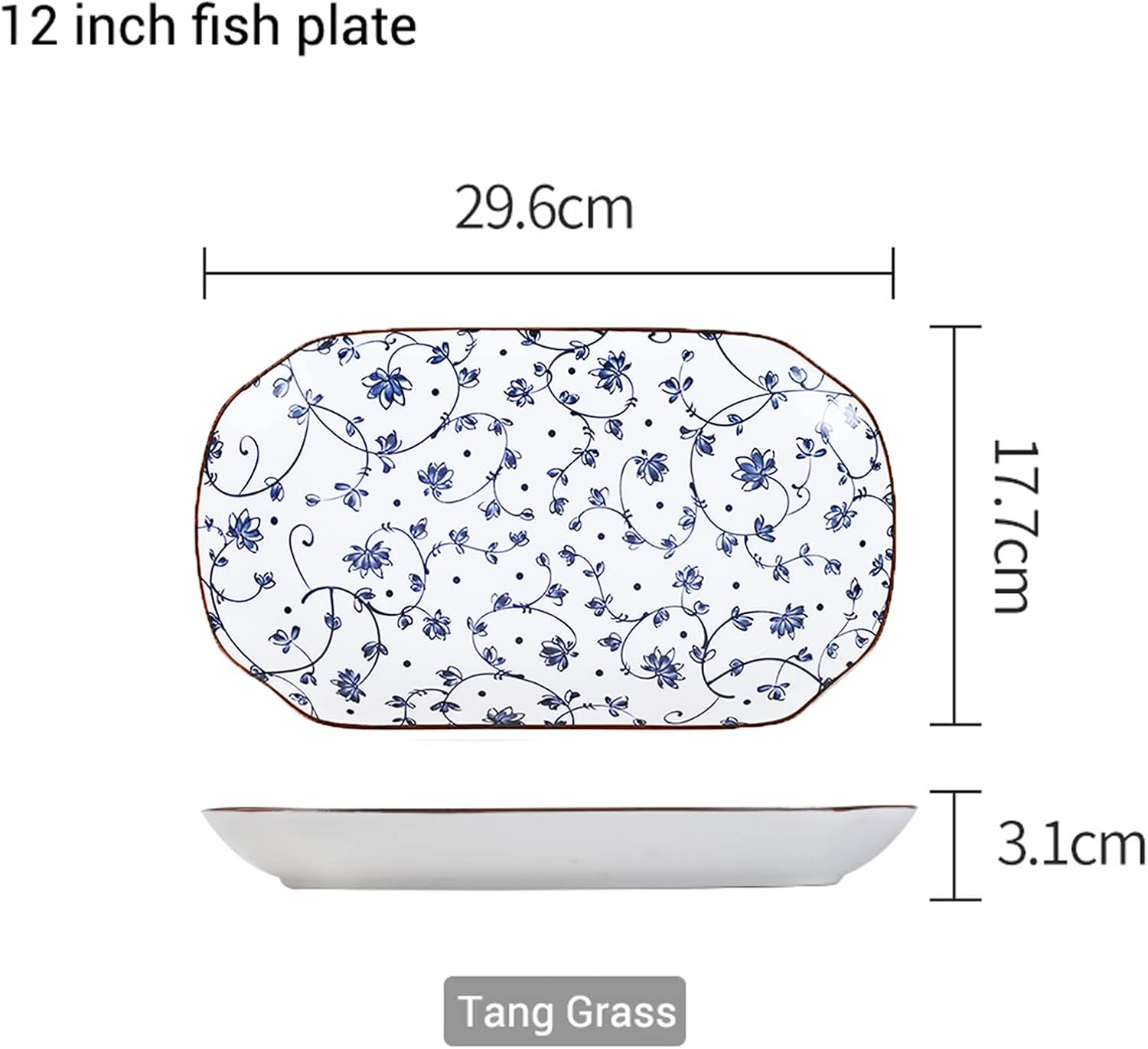 Elegant 12-inch Fish Plate for Daily Use Gifting