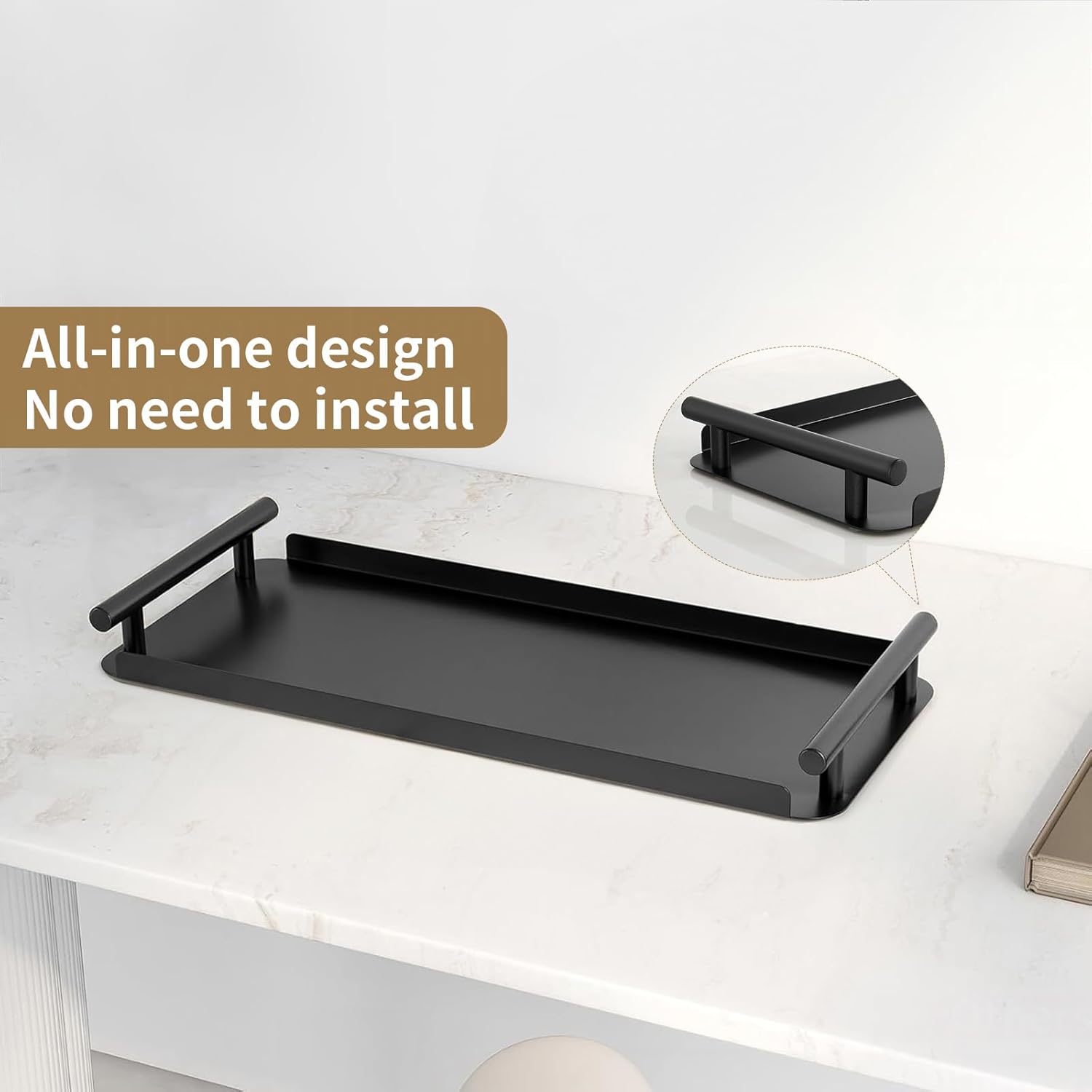 Sturdy Metal Toilet Basket with Handles for Bathroom Kitchen