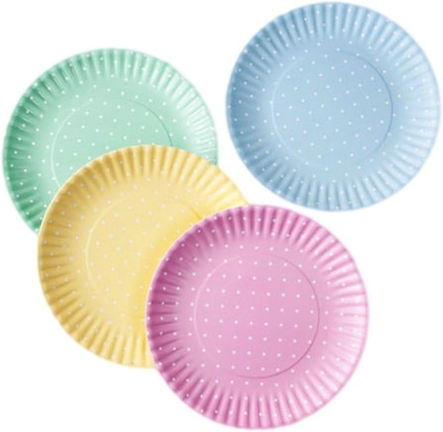 180 Degrees Melamine Plates Set of 4 Unique Polka Dot Design