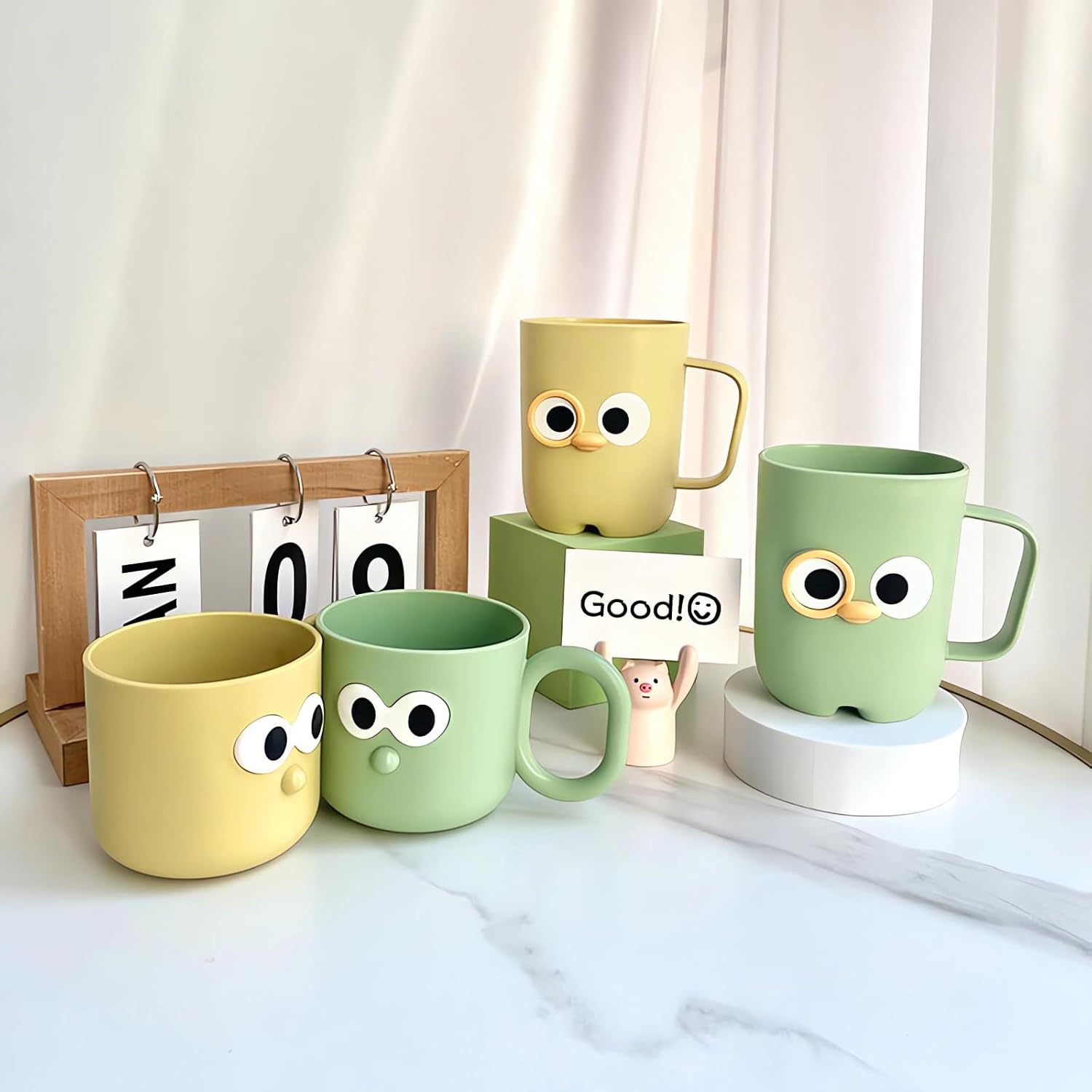 4-Piece Eco-Friendly cartoon Toothbrush Holders for Kids and Adults