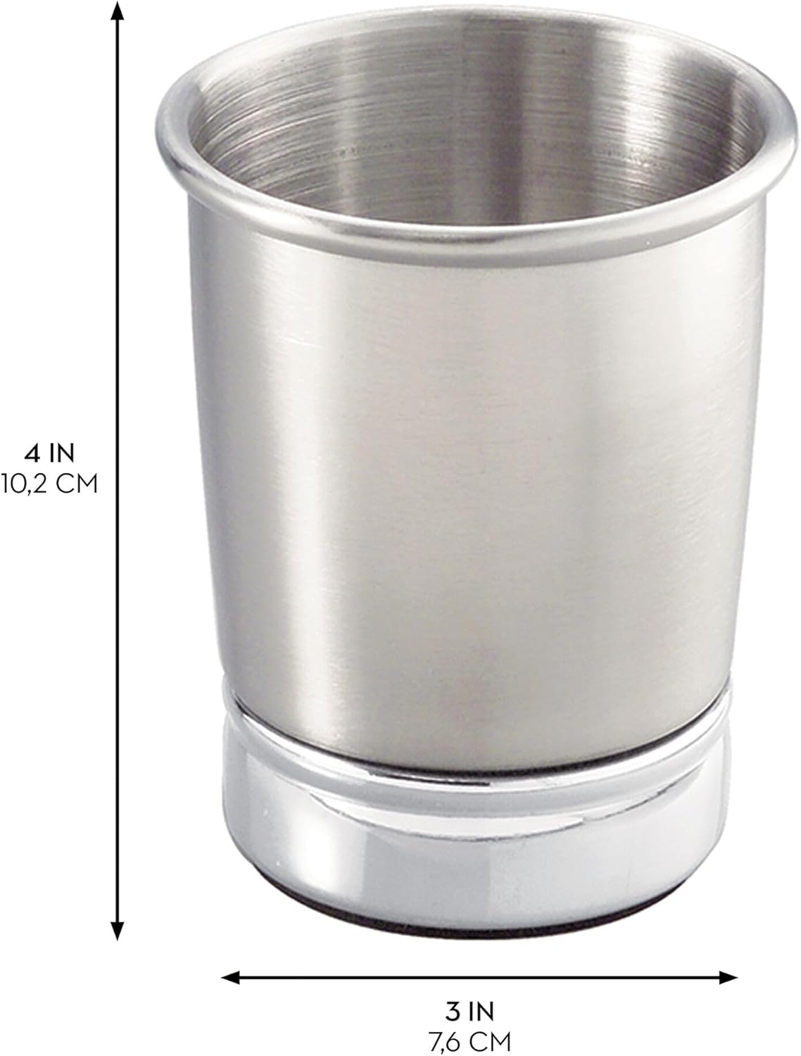iDesign Stainless Steel Bathroom Tumbler Set of 2 Split Finish
