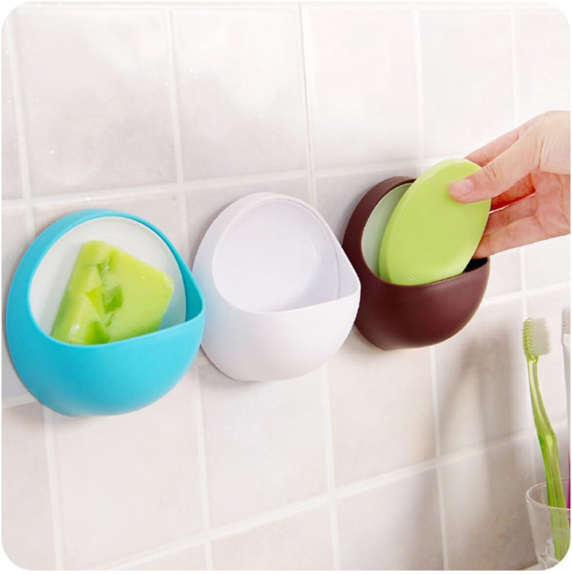 Cabilock - Wall-Mounted Soap Holder Durable ABS Suction Dish for Bathroom Beyond