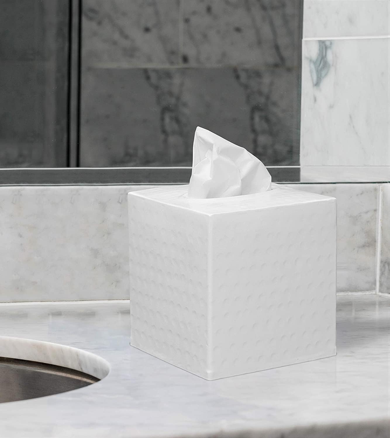 Beautiful Hand-Hammered Tissue Box Cover