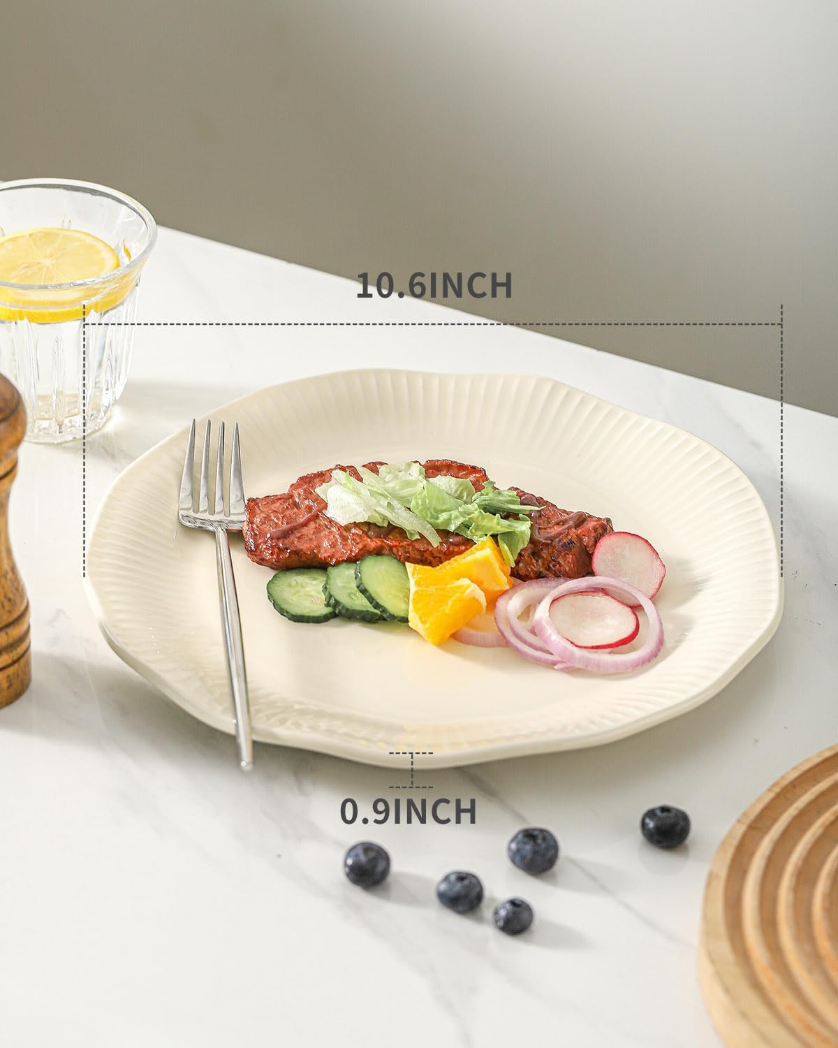 Tikooere Ceramic Dinner Plates Set of 2 10 Inch 1