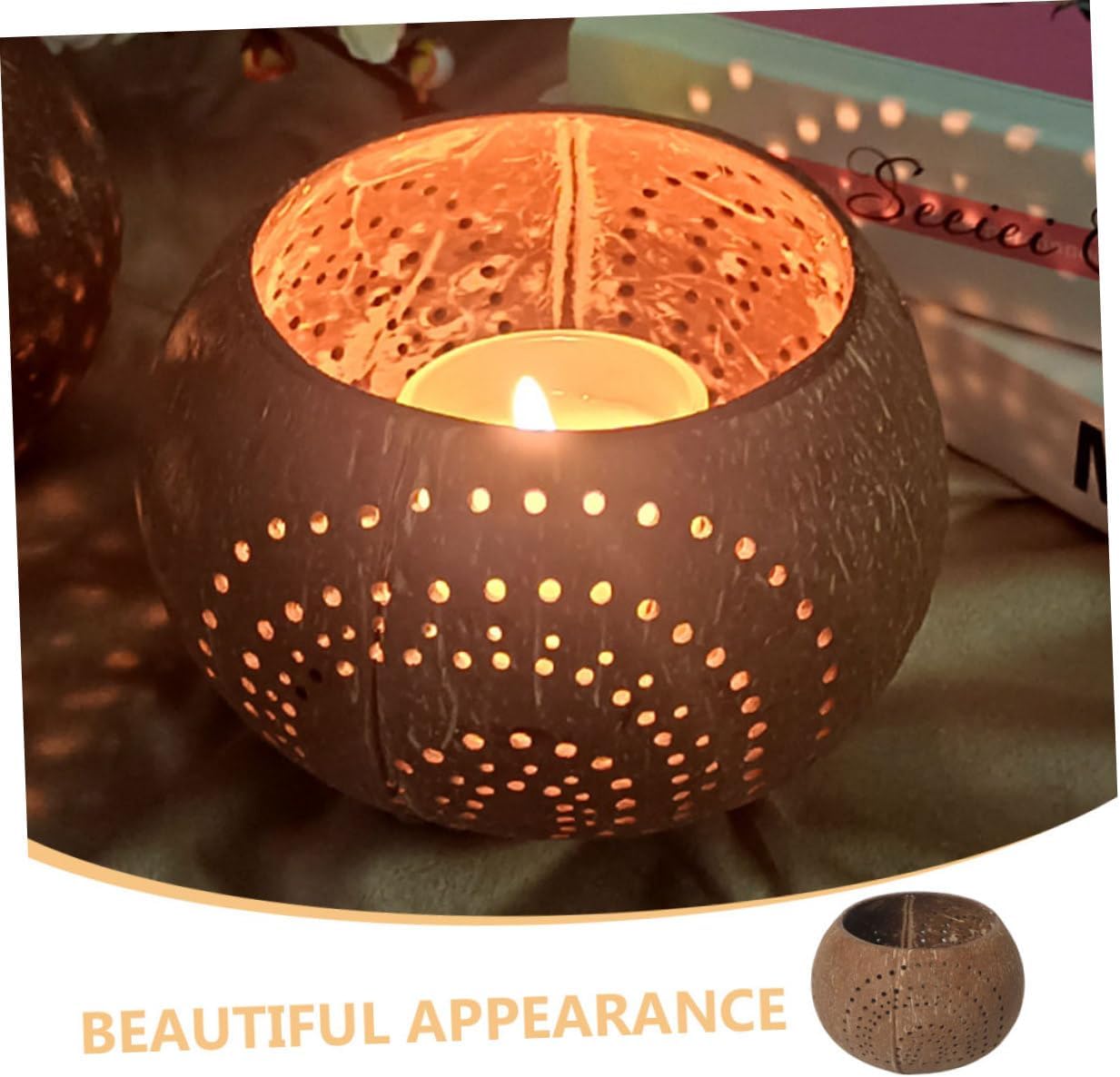 Coconuts Shell Candle Bowl