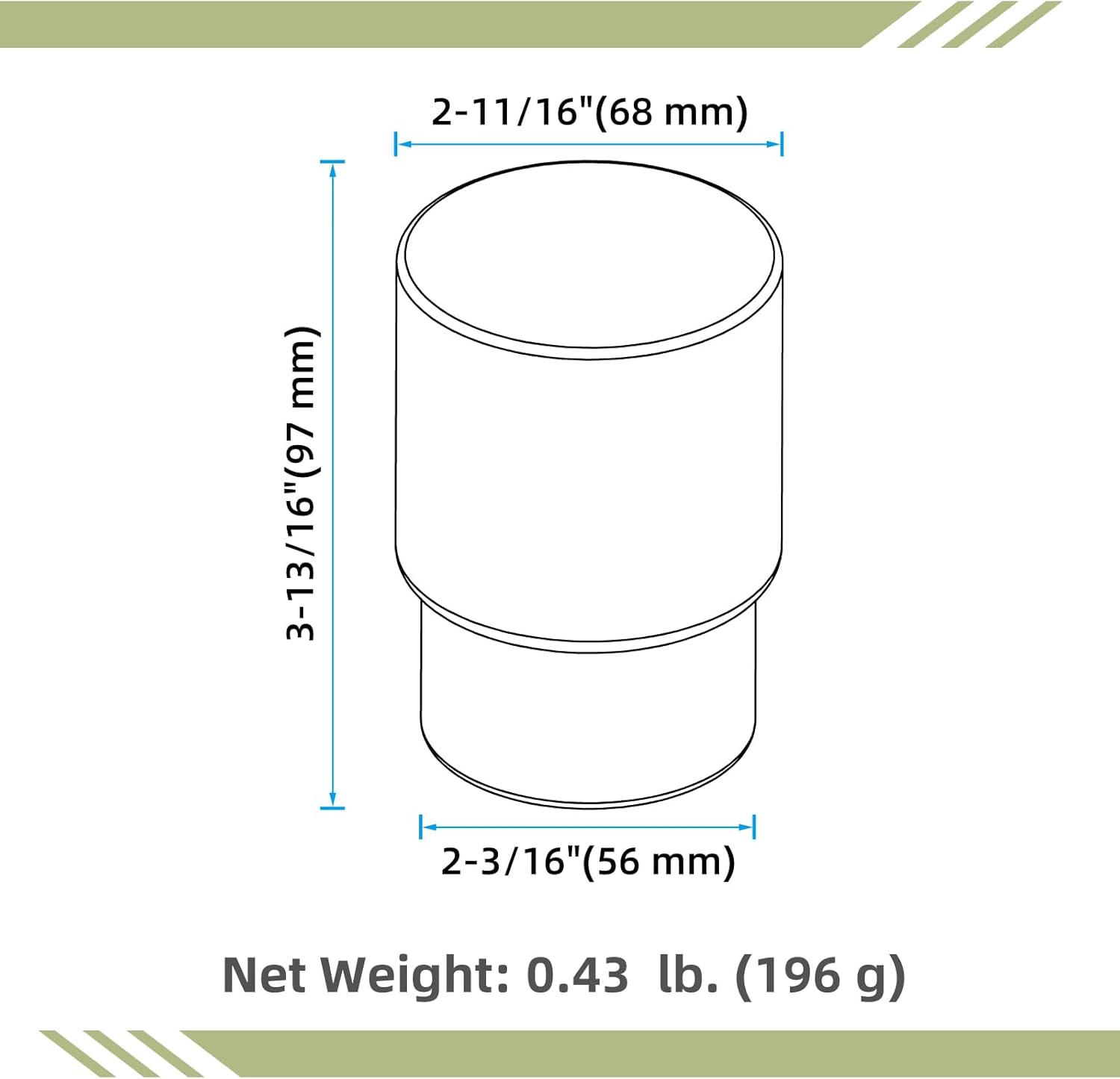 Aomasi Frosted Glass Tumbler - Durable Toothbrush Holder