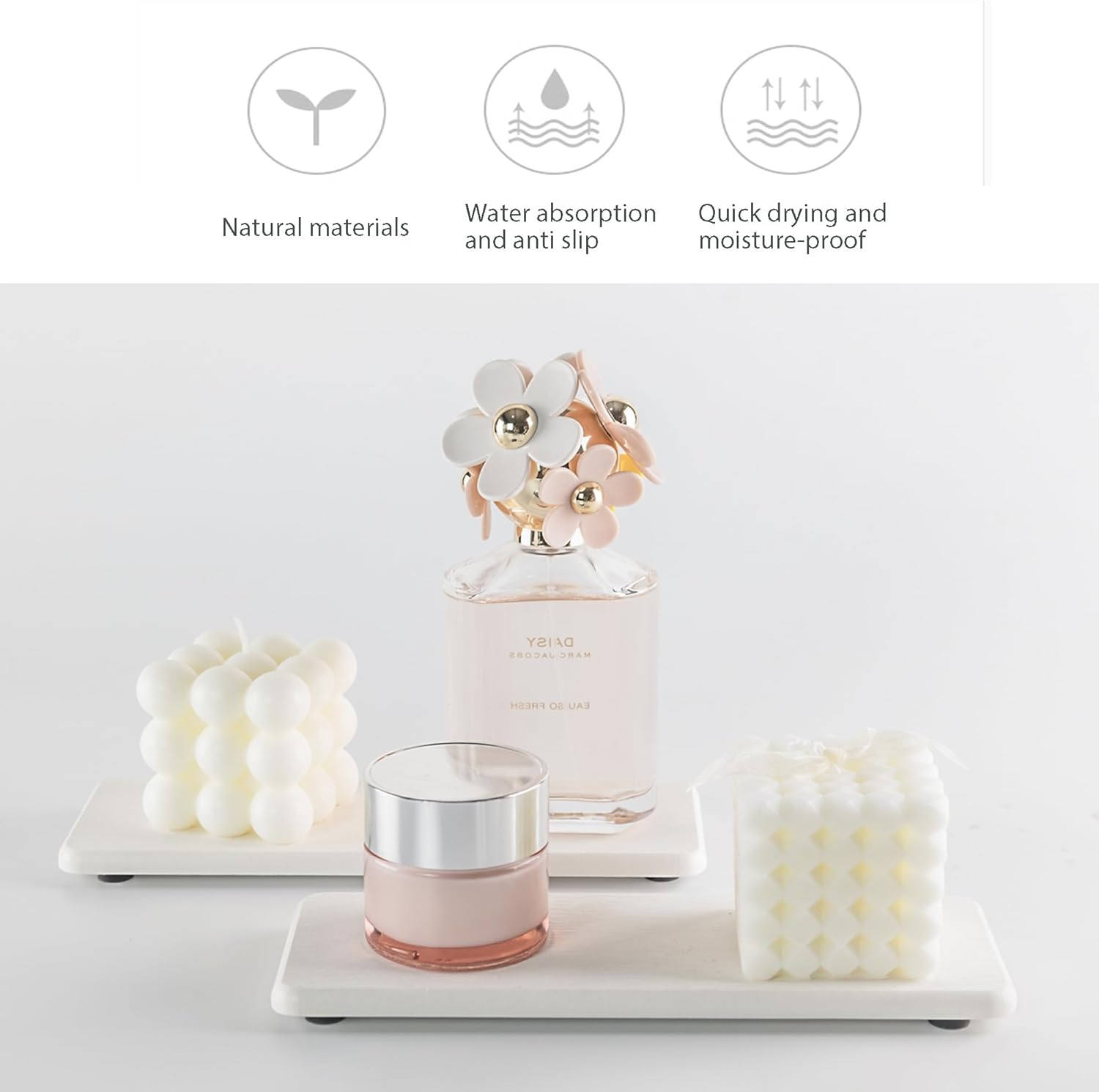Natural Diatomite Coasters for the Bathroom