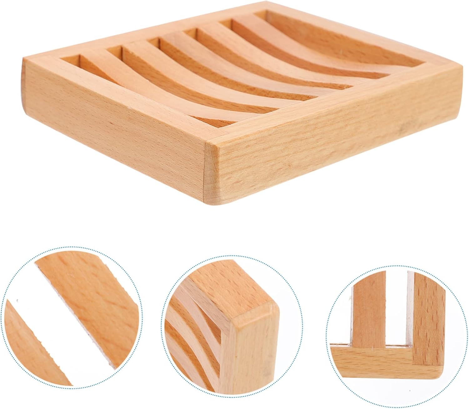 Simple Beech Wooden Soap Dish