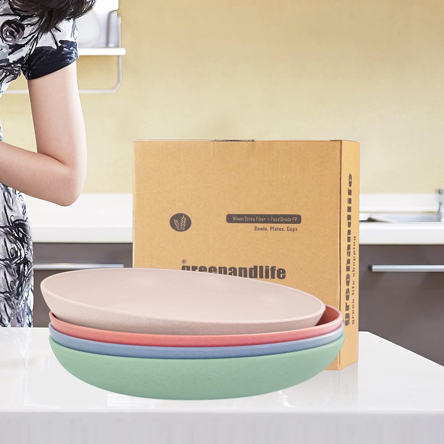 GreenAndLife Lightweight Wheat Straw Plates