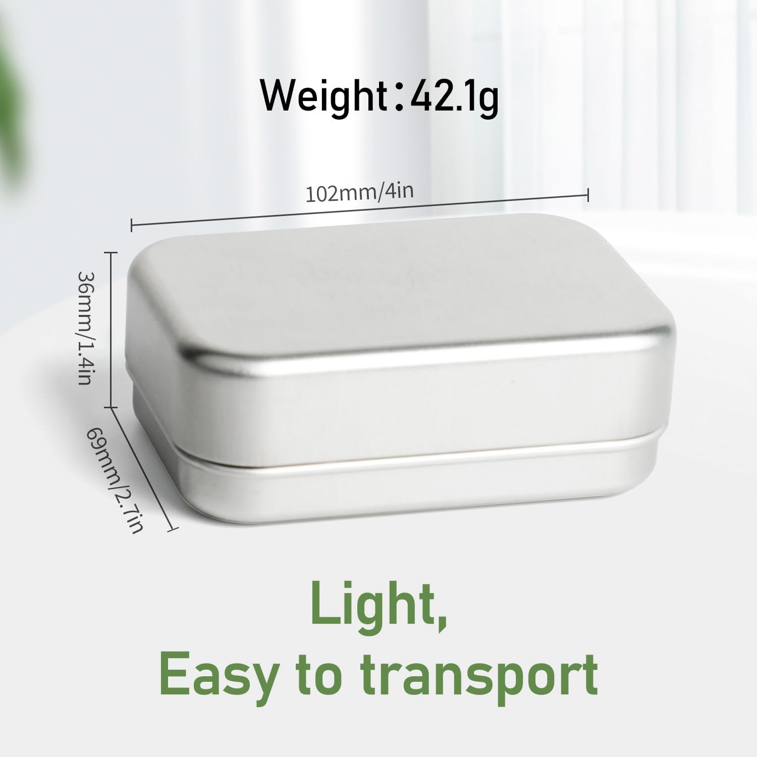 Two-Piece Aluminum Travel Soap Containers with Lid