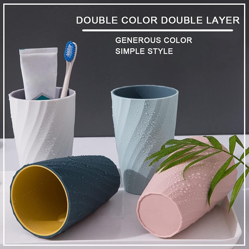 Sturdy Colorful 2-Pack Toothbrush Cup