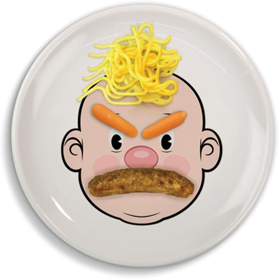 Genuine Fred Food Face Kids Dinner Plate