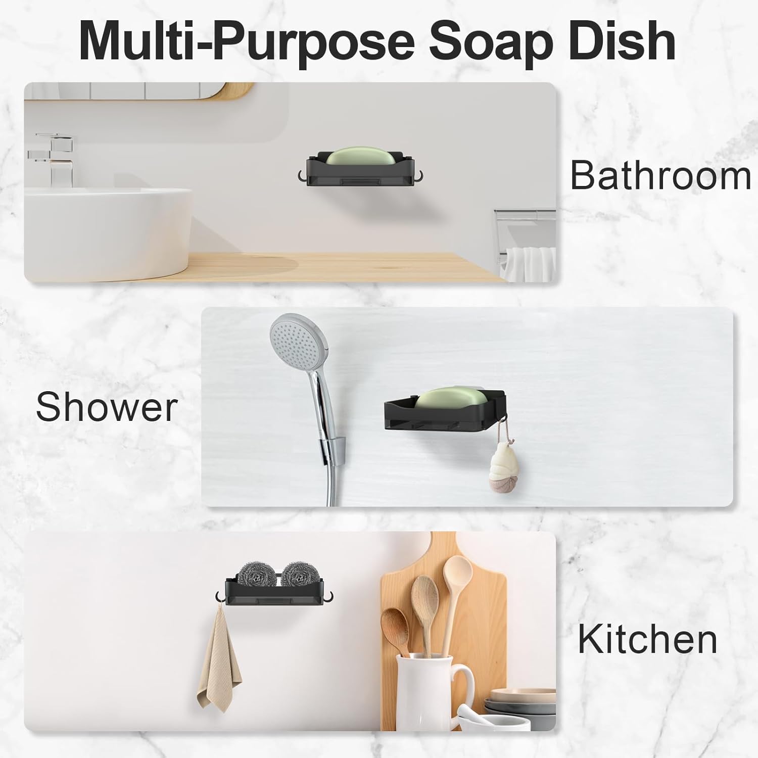 Space-Saving 2-Piece Soap Holders