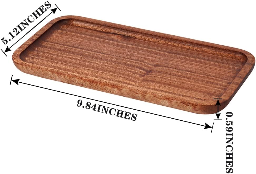 Sturdy Ebony Vanity Tray for Organization