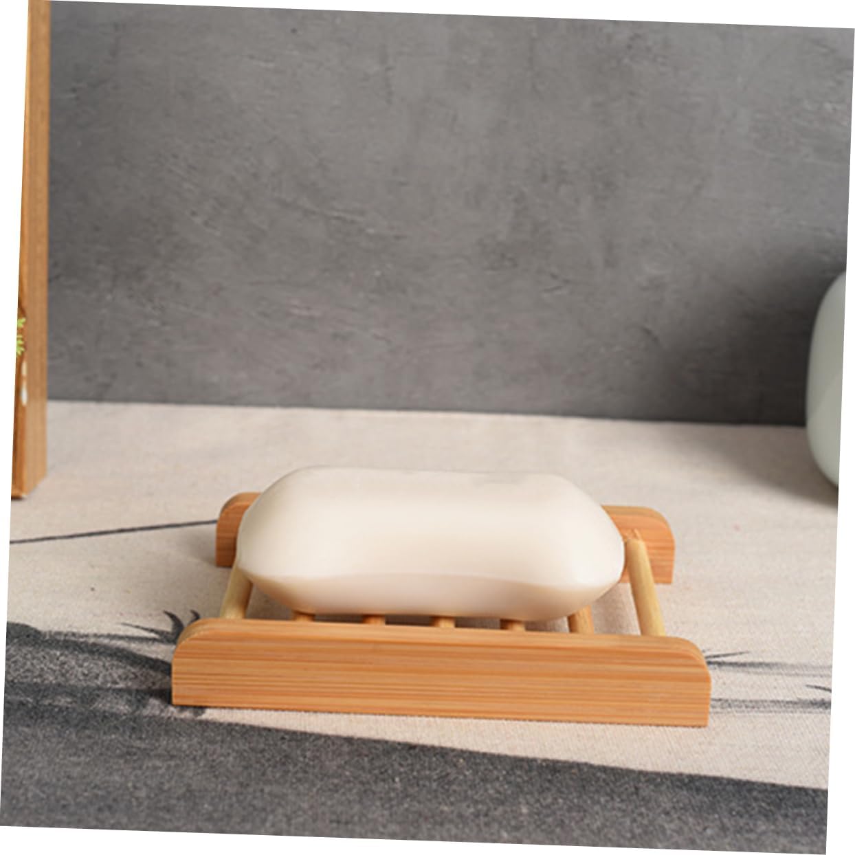 HEALLILY Wooden Soap Rack Elegant Draining Design for Bathroom Countertop Use
