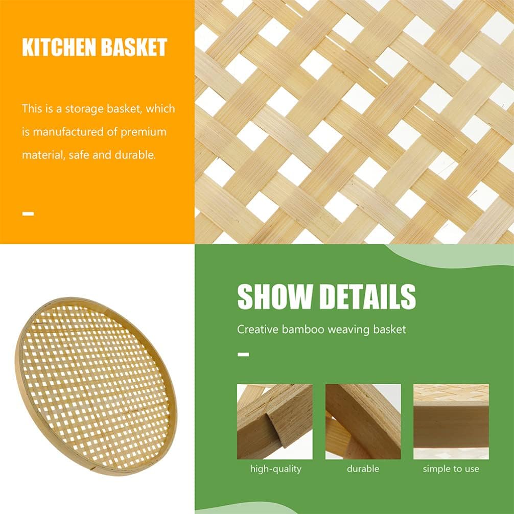 Bamboo Storage Baskets for Kitchen Dining
