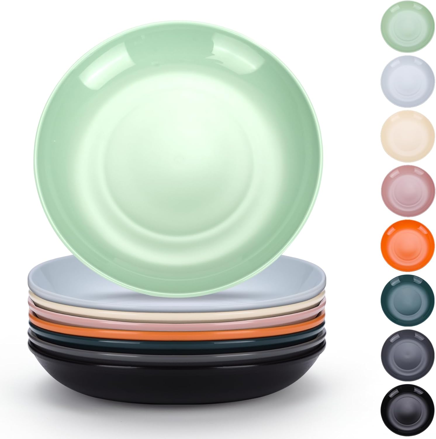 Evanda Plastic Plates Set of 8 - 78-inch