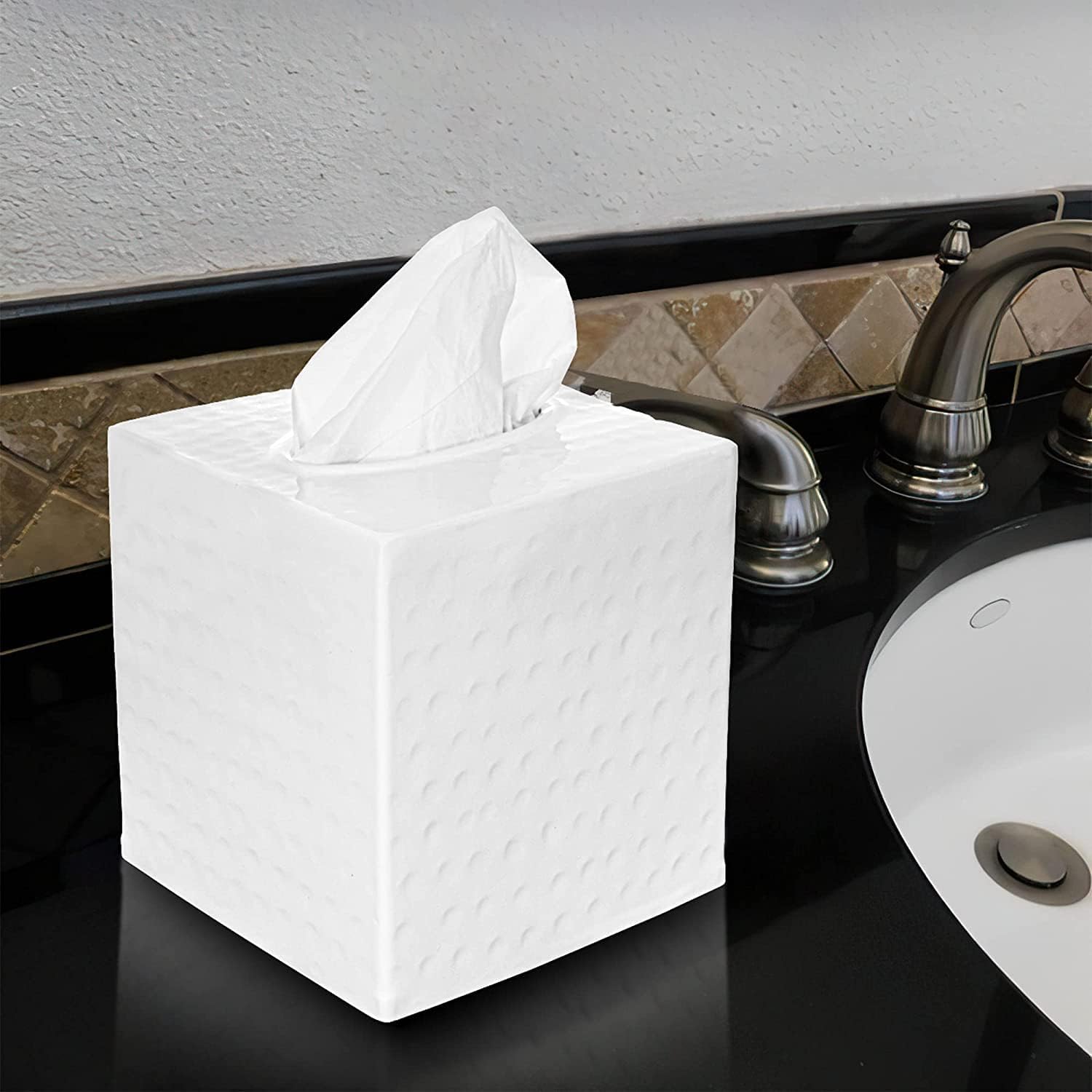 Beautiful Hand-Hammered Tissue Box Cover