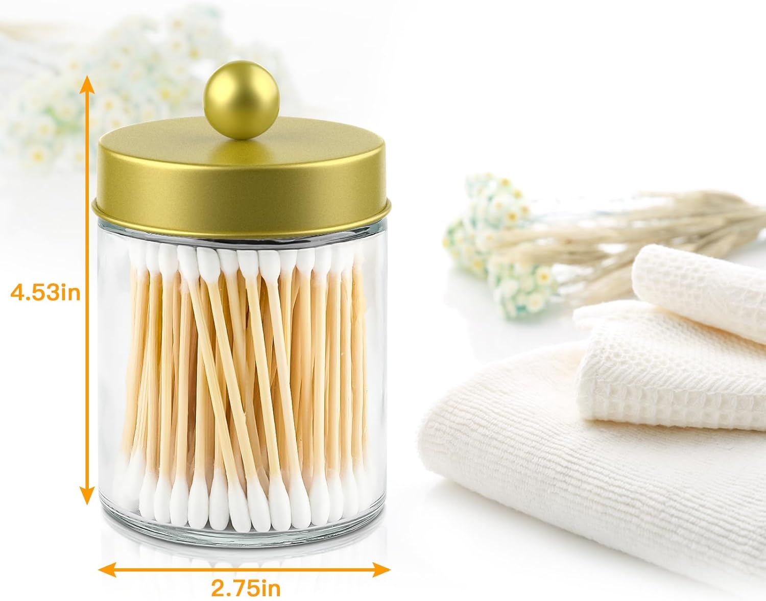 Bath Gold Gems Jar Tonic Holder